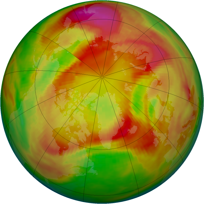 Arctic ozone map for 08 March 1982